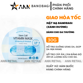 Mặt Nạ Banobagi Màu Xanh Biển Vitamin Mask Whitening & Moisture Hộp 10 Miếng - 8809486365403