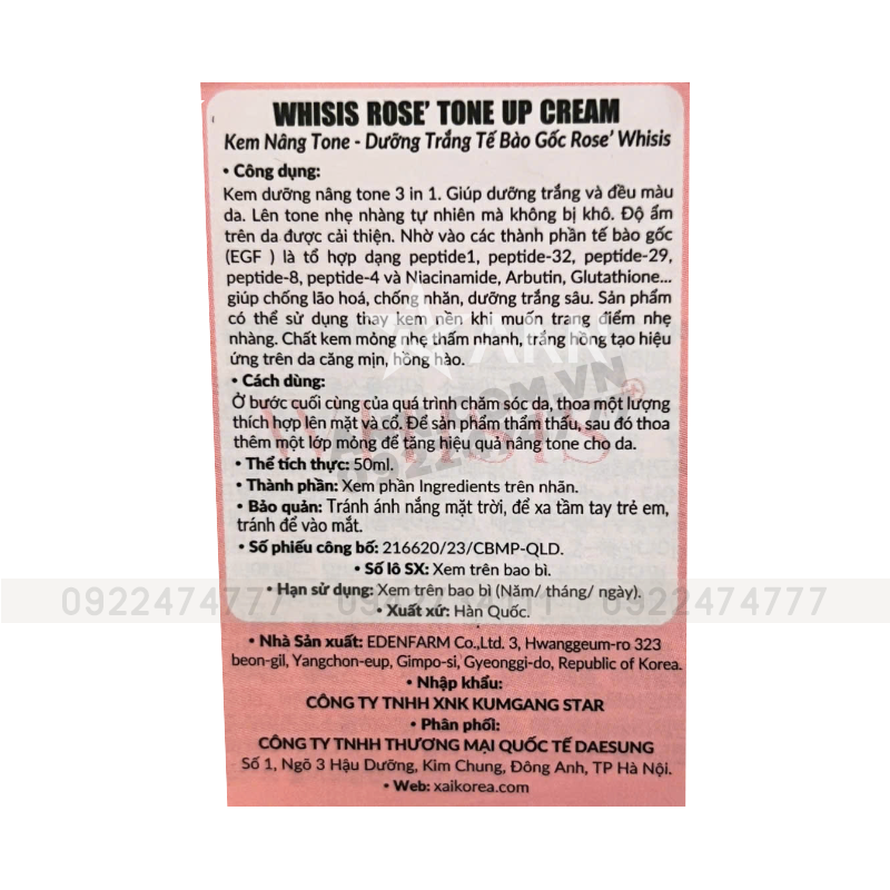 25649_khung-tem_20241107115913-2.png Kem Face Whisis Rose Tone Up Cream Hàn Quốc 50ml - 8809803050821