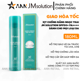 Xịt Chống Nắng JMSolution Marine Luminous Pearl Sun Spray SPF50+ PA++++180ml - 8809505541924