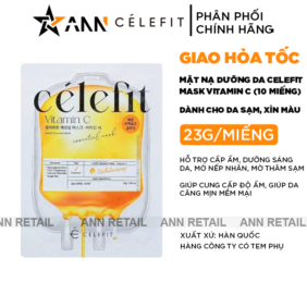 Mặt Nạ Celefit Mask Vitamin C Màu Vàng Hỗ Trợ Dưỡng Sáng Da Hộp 10 Miếng - 8809497562549