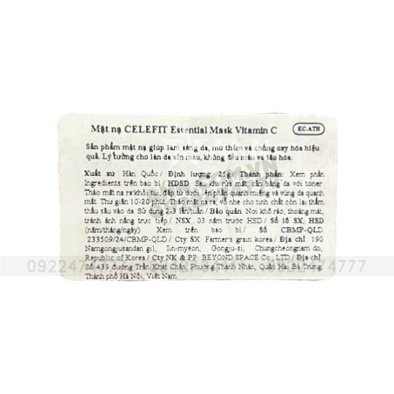 25684_khung-tem_20241108151920-1.png Mặt Nạ Celefit Mask Vitamin C Màu Vàng Hỗ Trợ Dưỡng Sáng Da Hộp 10 Miếng - 8809497562549