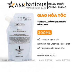 Dầu Gội Refill Batious Extra Volume Shampoo Màu Xanh Dạng Túi 300ml - 5061014615357