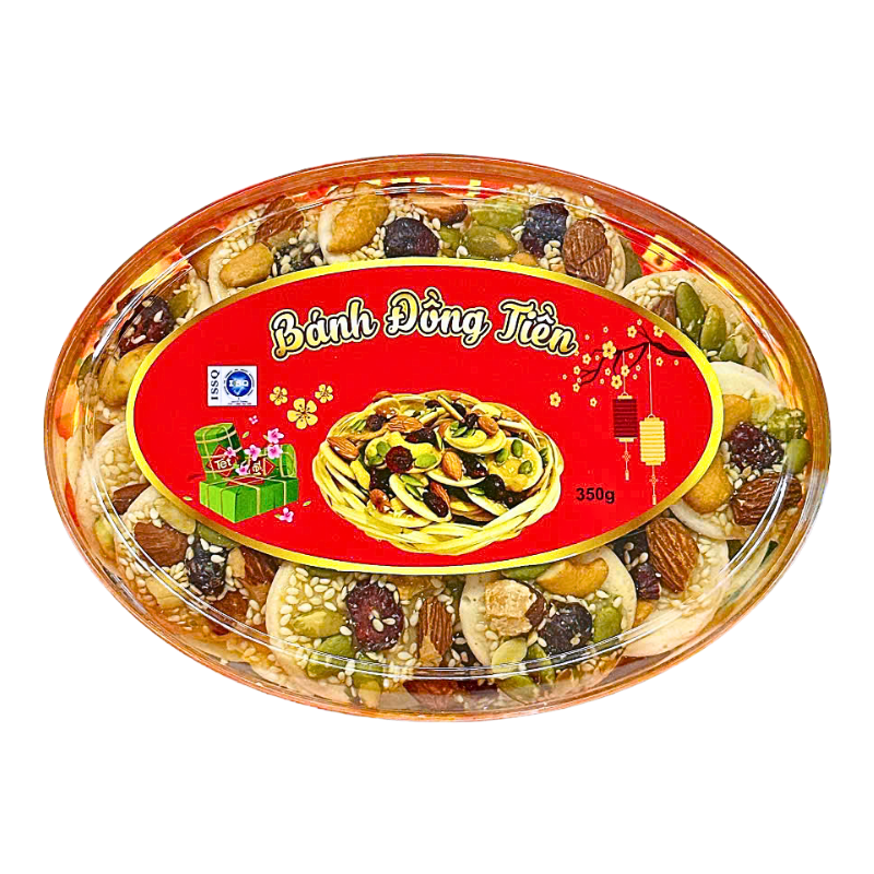 Shop sỉ hộp Bánh Đồng Tiền Việt Quất Hộp Ovan 350G Hộp Quà Tết 2026 Shop sỉ hộp Bánh Đồng Tiền Việt Quất Hộp Ovan 350G Hộp Quà Tết 2026