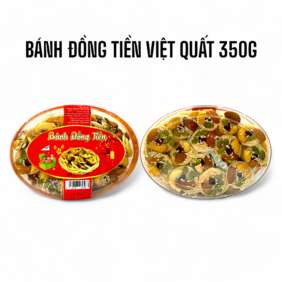 Hộp Bánh Đồng Tiền Việt Quất Hộp Ovan 350G Hộp Tết - BDTVQHO350