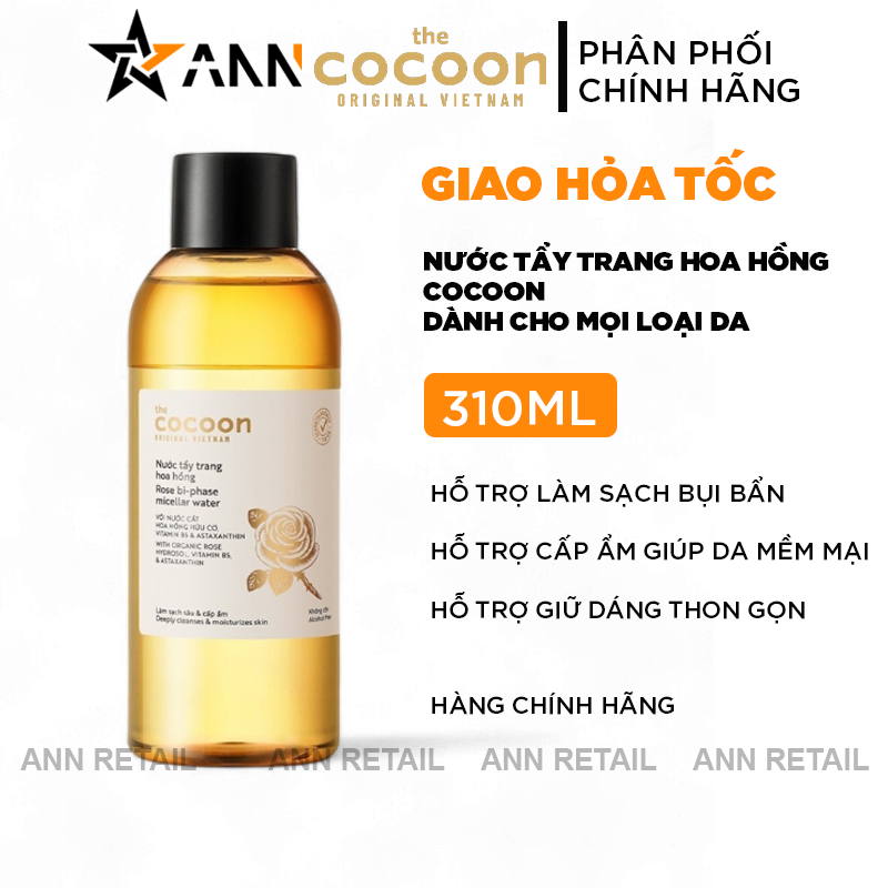 25723_1_20241112110511-2.png Nước Tẩy Trang Cocoon Hoa Hồng Cấp Ẩm Da Rose Bi-Phase Micellar Water 310ml - 8936217700674