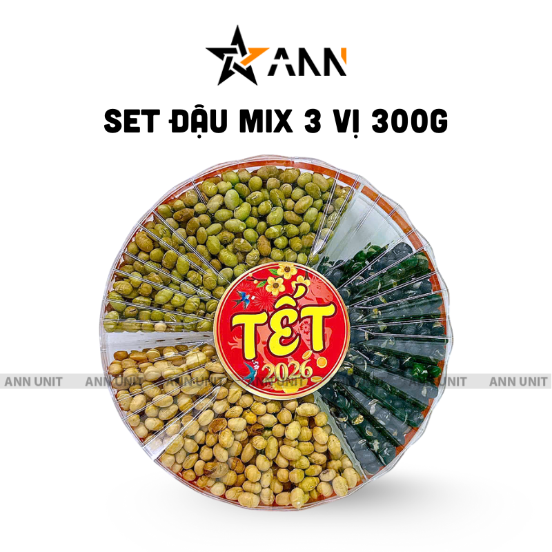 25735_65_20251031155710.png Set Hộp Mix Đậu 3 Vị (Đậu Đen, Đậu Xanh, Đậu Nành) Sun Khía 3 Ngăn 300G Hộp Tết - DTVHSK300