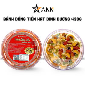 Hộp Bánh Đồng Tiền Ngũ Vị Hạt Hộp Tròn 430G Hộp Tết - BDTNVHHT450