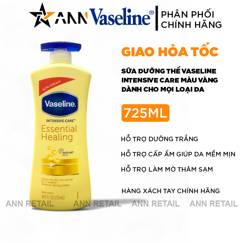 25750_1_20241113155649-1.png Sữa Dưỡng Thể Vaseline Intensive Care Essential Healing Màu Vàng 725ml - Hàng Xách Tay - 8901030912955