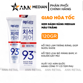 Kem Đánh Răng Median Màu Trắng Dental IQ 93% White 120g - 8809585101438