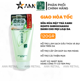 Sữa Rửa Mặt Rohto Shirochasou Trà Xanh Nhật Bản 120g - 4987241122622