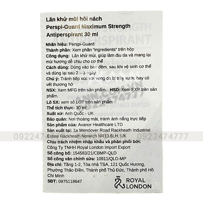 Lăn Khử Mùi Perspi-Guard Maximum Strength Antiperspirant Giúp Khử Mùi Cơ Thể 30ml Lăn Khử Mùi Perspi-Guard Maximum Strength Antiperspirant Giúp Khử Mùi Cơ Thể 30ml