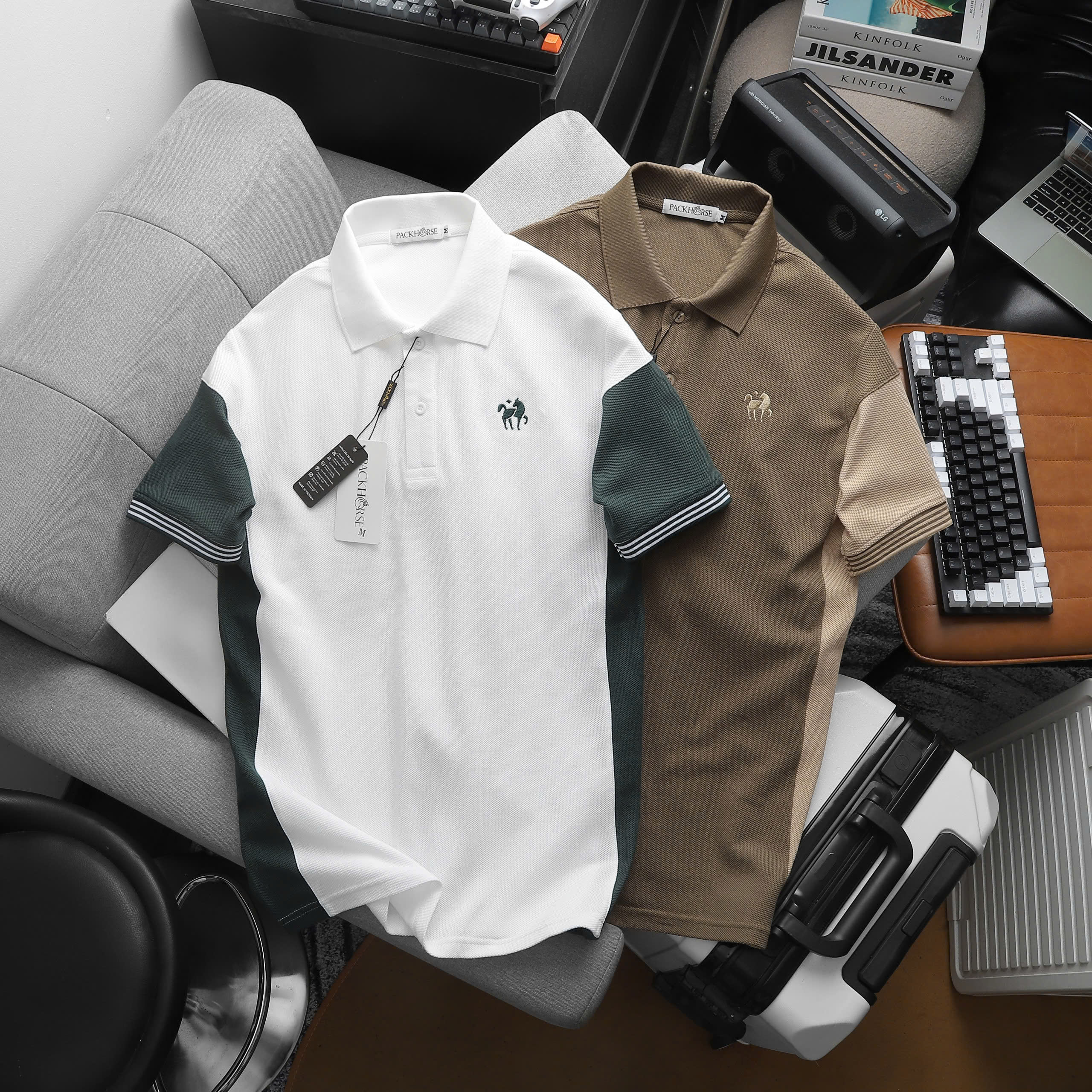 25802_z6058293206916-57943f193491c299ded93ea071ef7c68_20241122151613-2.jpg Áo Thun Nam Cổ Bẻ PackHorse Thêu Nổi Logo Con Ngựa (Có size 3x) - CS239