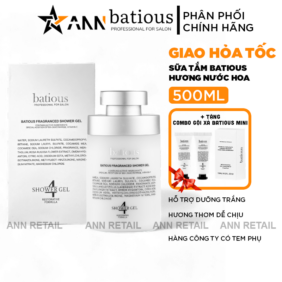 Sữa Tắm Trắng Da Batious Hương Nước Hoa 500ml - Tặng Set Gội Xả Batious Mini - 5061014615166