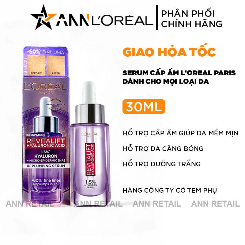 25811_1_20241123114513-3.png Serum Loreal Paris Revitalift Hyaluronic Acid 1.5% Hyaluron Cấp Ẩm Sáng Da 30ml - 6923700966701