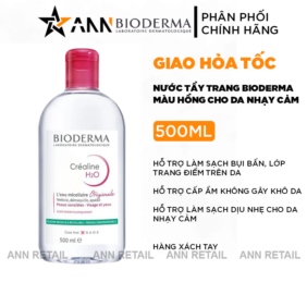 Nước Tẩy Trang Bioderma Màu Hồng Sensibio H2O 500ml Dành Cho Da Nhạy Cảm - 3401345935571