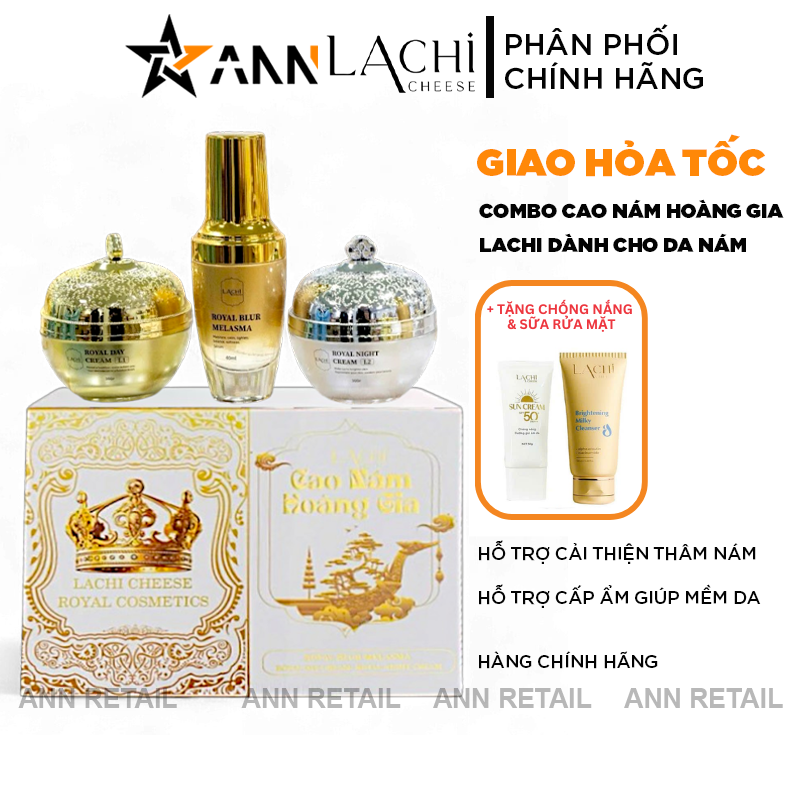 25828_cao-nam-hoang-gia_20251025122956.png Combo Cao Nám Hoàng Gia Lachi (Serum + Kem Face Ban Ngày + Kem Face Ban Đêm) Giúp Mờ Nám Trắng Da - 8936206760368