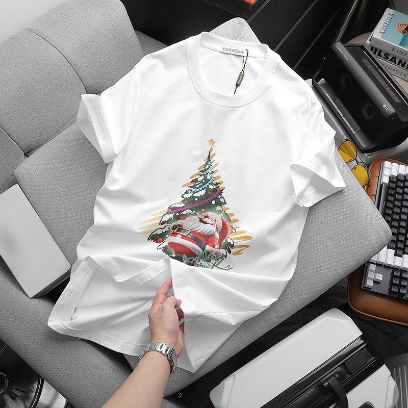 25831_z6061883507620-a6c72169d9d7e8038a3c5a15cddc9aaf_20241126174722-1.jpg Áo Thun Nam Cổ Tròn Pack Horse In Chữ Merry Christmas (Có Size 3x) - AB526