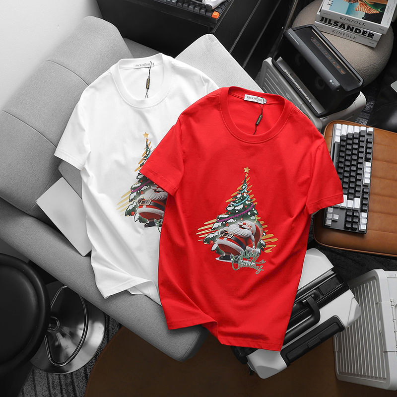 25831_z6061883507621-3218dc7230e70539a2228849c6536cf2_20241126174723-1.jpg Áo Thun Nam Cổ Tròn Pack Horse In Chữ Merry Christmas (Có Size 3x) - AB526