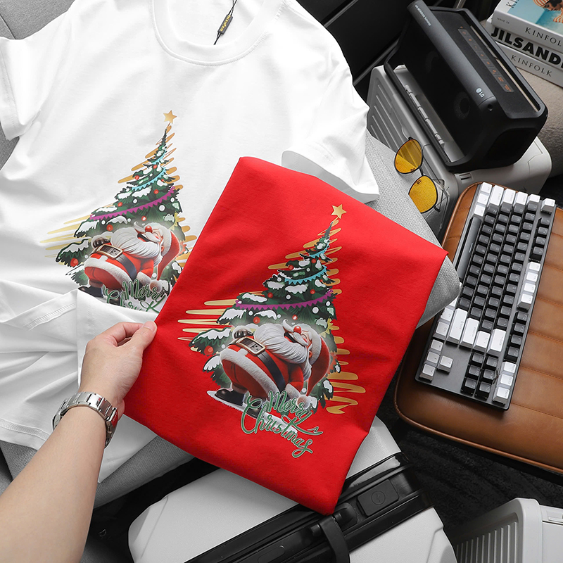 25831_z6061883507625-e93d39ce3f62effd5c69d0bdca860c4b_20241126174724-1.jpg Áo Thun Nam Cổ Tròn Pack Horse In Chữ Merry Christmas (Có Size 3x) - AB526