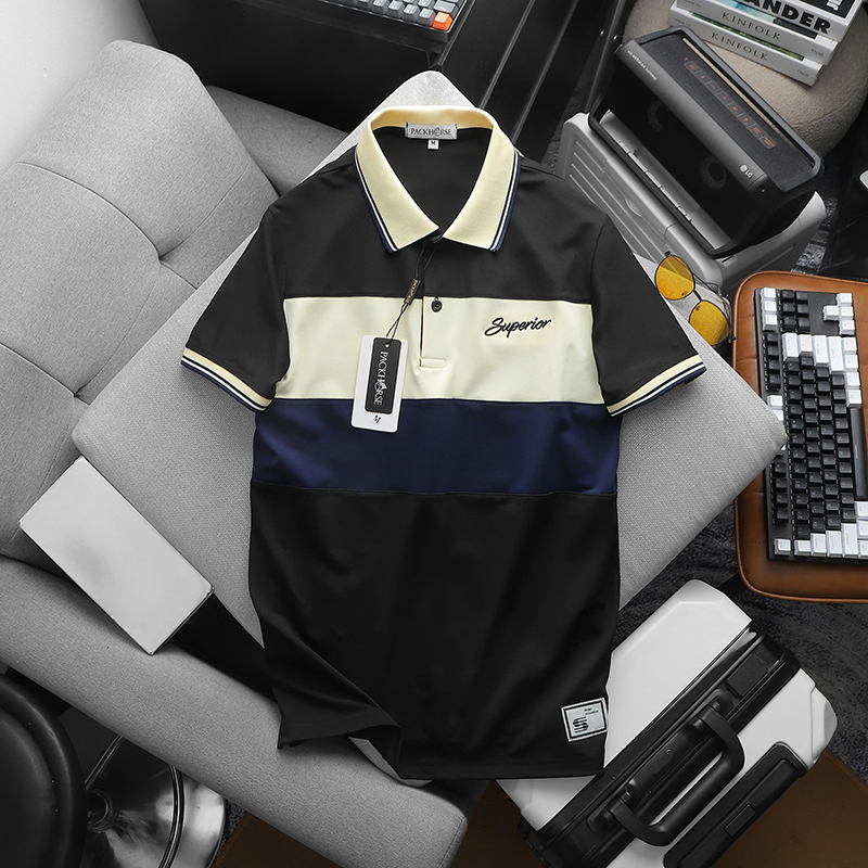 25841_z6080315429579-2f2cffab9419c93f777378d8d031ce2f_20241206103023-2.jpg Áo Thun Nam Cổ Bẻ Pack Horse Thêu Logo Superior Trước Ngực (Có Size 3X) - CS241