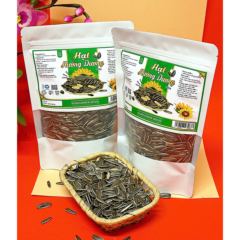 Shop sỉ hạt Hướng Dương Túi Zip Trắng Sữa 350g Shop sỉ hạt Hướng Dương Túi Zip Trắng Sữa 350g