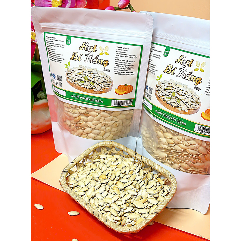 25872_z6125809857265-2b4a466c7216a16b545e5a984b4d6b16_20241214093915-3.jpg Hạt Bí Trắng Túi Zip 500g - HBTTZ500