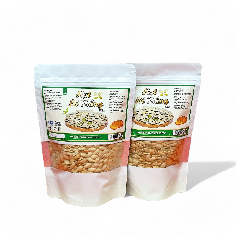 Kho sỉ hạt Bí Trắng Túi Zip 500g Kho sỉ hạt Bí Trắng Túi Zip 500g