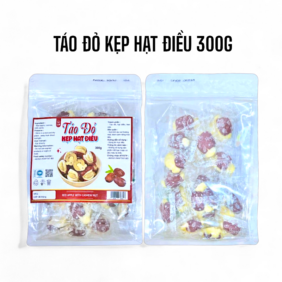 Táo Đỏ Kẹp Hạt Điều Túi Zip 300g - TDKHDTZ300