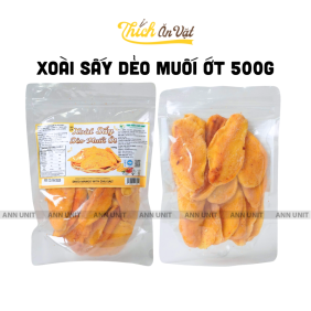 Xoài Sấy Muối Ớt Túi Zip 500g - XSMOTZ500