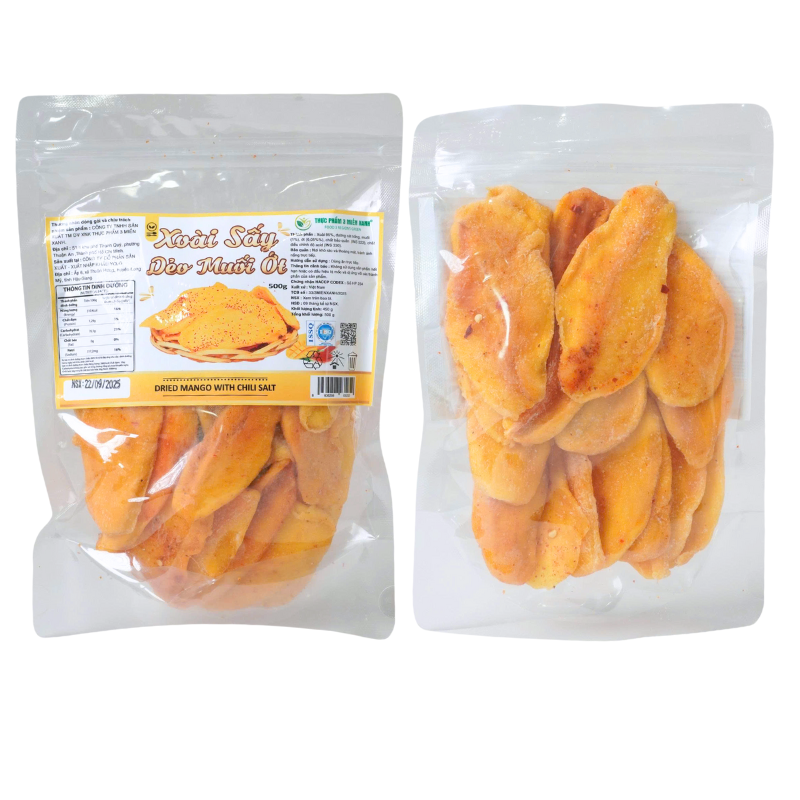 Xoài Sấy Muối Ớt Túi Zip 500g Xoài Sấy Muối Ớt Túi Zip 500g