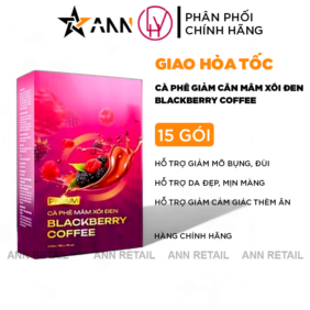 Cà Phê Mâm Xôi Đen Giảm Cân Blackberry Coffee 15 gói - CPMXDGC