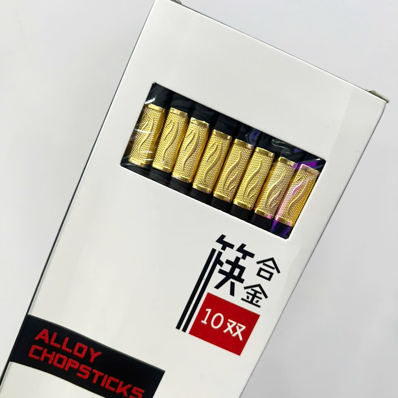 Kho sỉ bộ 10 Đôi Đũa Mạ Vàng Chống Trượt 24cm Kho sỉ bộ 10 Đôi Đũa Mạ Vàng Chống Trượt 24cm