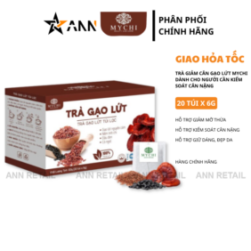 Trà Giảm Cân Gạo Lứt Mychi 120g - Hộp 20 Túi x 6g - 8938524452437