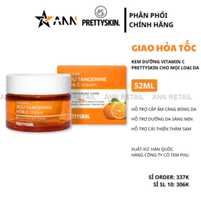 Kem Dưỡng Prettyskin The Pure Jeju Tangerine Vita C Cream 52ml - 8809733215192