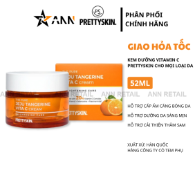 Kem Dưỡng Prettyskin The Pure Jeju Tangerine Vita C Cream 52ml - 8809733215192