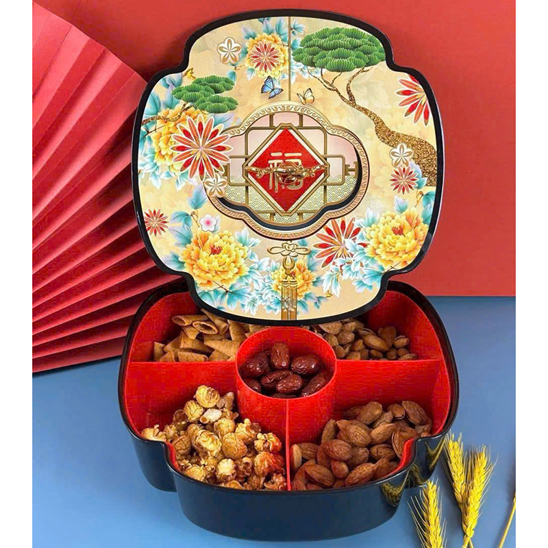 Nguồn sỉ khay Đựng Mứt Bông Hoa 4 Cánh - Khay Đựng Mứt Tết Bánh Kẹo Họa Tiết 3D Nguồn sỉ khay Đựng Mứt Bông Hoa 4 Cánh - Khay Đựng Mứt Tết Bánh Kẹo Họa Tiết 3D