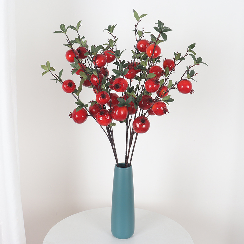 Cành Lựu 7 Trái Mọng Đỏ Cắm Bình Trang Trí Không Gian Sống Cành Lựu 7 Trái Mọng Đỏ Cắm Bình Trang Trí Không Gian Sống