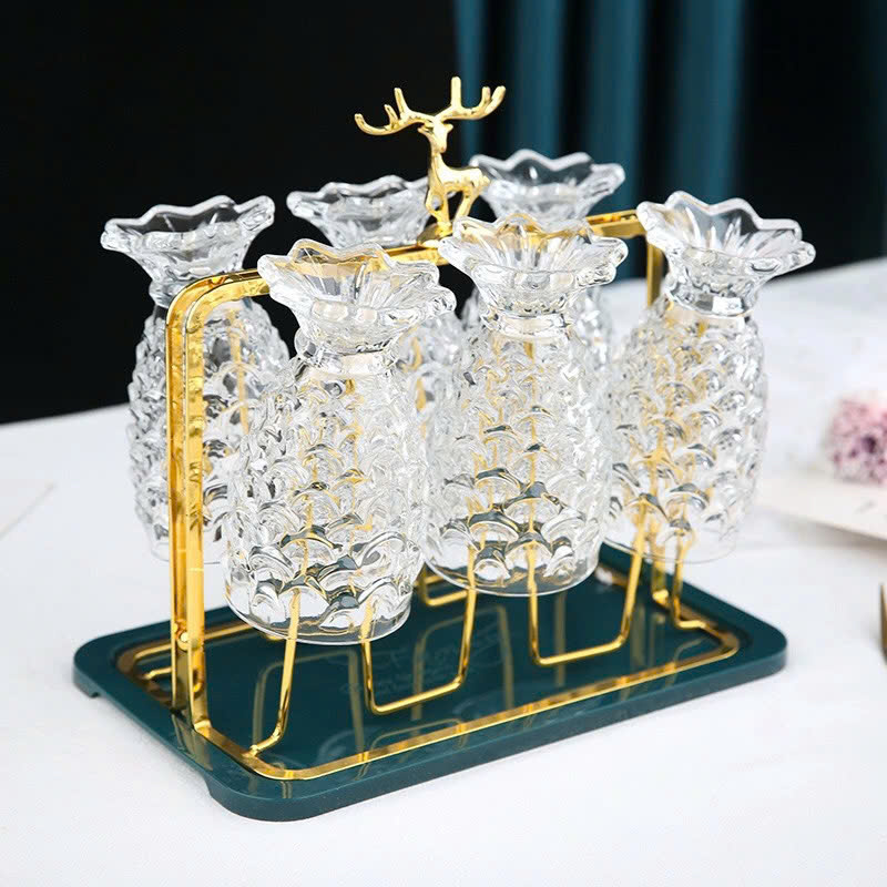 Mua sỉ khay Úp Cốc Hình Chữ Nhật Mạ Vàng - Khay Úp Ly Tuần Lộc 17x14x20cm Mua sỉ khay Úp Cốc Hình Chữ Nhật Mạ Vàng - Khay Úp Ly Tuần Lộc 17x14x20cm