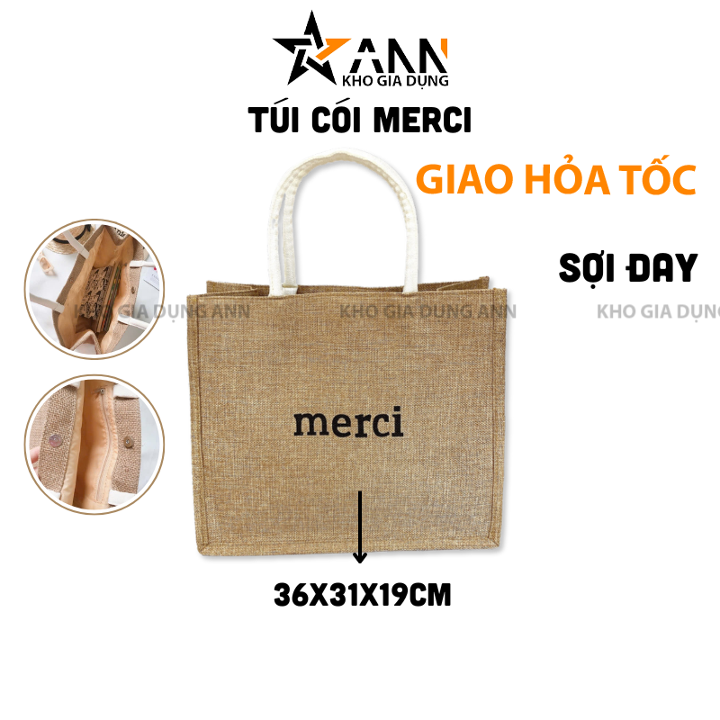 25975_317_20250320114258.png Túi Cói Merci - Túi Xách In Chữ Đơn Giản 36x31x19cm - TCHTDG02