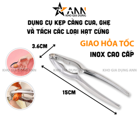 Dụng Cụ Kẹp Càng Cua Ghẹ Và Tách Các Loại Vỏ Hạt Cứng -Kìm Kẹp Càng Cua Inox Siêu Bền Cao Cấp 15x3.6cm - DCKCC01