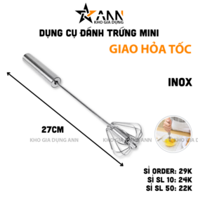 Dụng Cụ Đánh Trứng Cầm Tay - Cây Đánh Trứng Mini 27cm - CDTCT01