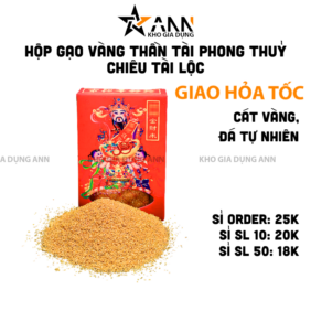 Hộp Gạo Vàng Thần Tài Phong Thuỷ Chiêu Tài Lộc - GCT01