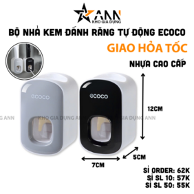 Bộ Nhả Kem Đánh Răng Treo Tường Cao Cấp Ecoco 12x5x7cm - BNKDRTT01