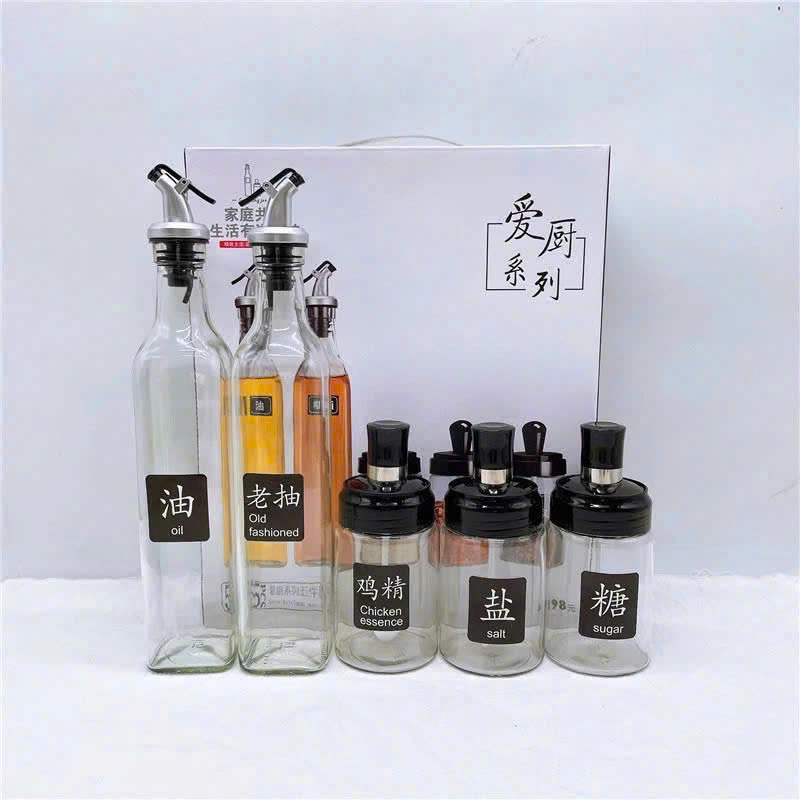 Bộ Hũ Lọ Gia Vị Thủy Tinh 5 Món 500ml 250ml 31x5.2cm & 15x6.5cm Bộ Hũ Lọ Gia Vị Thủy Tinh 5 Món 500ml 250ml 31x5.2cm & 15x6.5cm