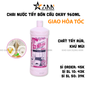 Chai Tẩy Bồn Cầu - Chai Khử Mùi Bồn Cầu Diệt Khuẩn Siêu Sạch Tiết Kiệm 960ml - TBC01