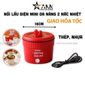 Nồi Lẩu Điện Mini Đa Năng 2 Nấc Nhiệt - Nồi Nấu Mì Dung Tích 1.5L 18cm - NLDBD02