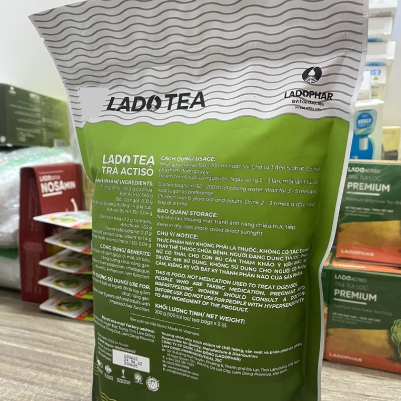Shop sỉ trà Actiso Lado Tea Giúp Thanh Lọc Cơ Thể - 100 Túi Lọc x 2g Shop sỉ trà Actiso Lado Tea Giúp Thanh Lọc Cơ Thể - 100 Túi Lọc x 2g