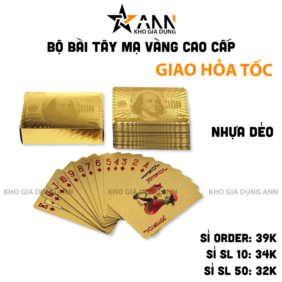 Bộ Bài Tây Mạ Vàng Cao Cấp - BBT01