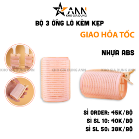 Bộ 3 Ống Lô Uốn Tóc Kèm Kẹp Dành Cho Các Nàng - OLOT01