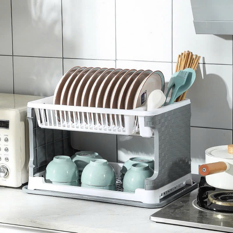 26083_z6251633355705-39f500da9fd16301fe09361ae5aa1e45_20250206092340-2.jpg Kệ Úp Chén Đĩa Có Khay Hứng Nước - Rổ Úp Bát Nhựa Cao Cấp 41x27.5x18.5cm - RUC01